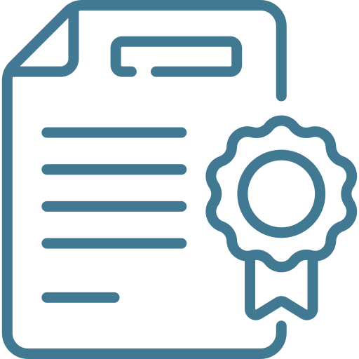 certificate-teal Infection Control Education Certificate Icon