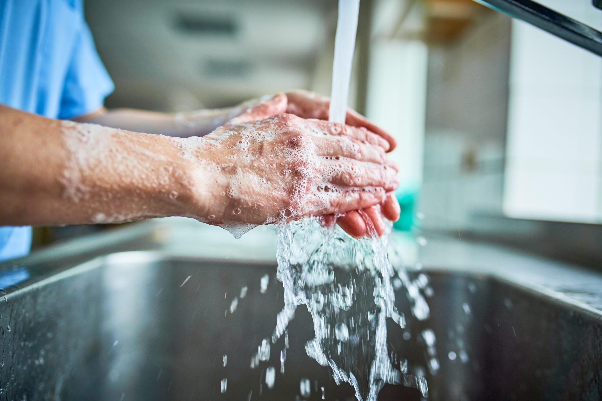 washing hands