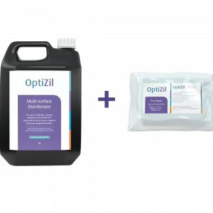 OptiZil Multi-Surface Disinfectant - 5L - with FREE eco-friendly dry wipes OFFERS AVAILABLE